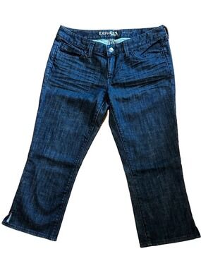 Express Women’s Dark Indigo Cropped Jeans, Size 10